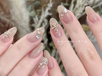 ベージュx星x雪