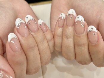 エムワイユーネイル(myu.nail)/ガーリーフレンチ+・*
