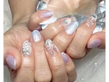 ジェー エス シー ネイル(J.S.C.nail)/梅雨ネイル/紫陽花ネイル