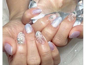 ジェー エス シー ネイル(J.S.C.nail)/梅雨ネイル/紫陽花ネイル