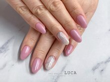 ネイルアトリエルカ(nail atelier LUCA)/M-127 大人可愛い大理石ネイル