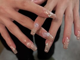ロングピンクローズネイル