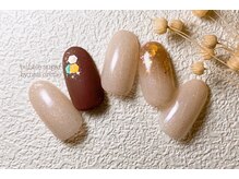 バブル シュガー バイ ネイルクローネ(bublle sugar by.nail crone)/ブラウンニュアンスネイル