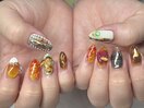 新宿３dネイル 秋ネイル
