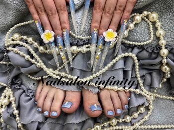 インフィニティ(Infinity)の写真/スカルプメニュー充実☆ワンカラー~ゴテゴテ、超ロングまで思い通りに!SNSで話題のワンホン/韓国ネイルも◎