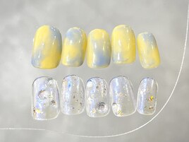 オーロラ×マーブルネイル