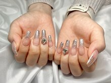 ヤシネイル(Yashi Nail)/ラメグラ　ハートパーツ追加