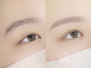 プラティーヌ 広尾 恵比寿(Platine)の写真/完全オーダーメイドの極上眉！ふんわり優しくエレガントな仕上がりで、洗練された印象へ。メイクも時短