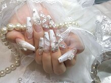 プティネイル 池袋(Puty Nail)/ホワイトガーリーリボンネイル