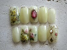 アトリエ フィオリトゥーラ(atelier FIORITURA)/薔薇 絵画ネイル