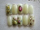 薔薇 絵画ネイル