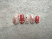 エンジェリック カラーズ(Angelic colors)/ピンク大理石ネイル☆