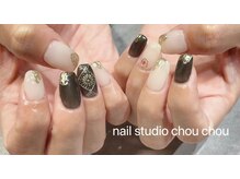 ネイルアンドアイラッシュスタジオ シュシュ(chouchou)/手描き・モロッカンオイル