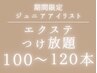 【期間限定】Jrアイリスト担当マツエクつけ放題　100～120本　¥8800→¥4000