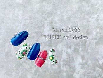 スリー(THREE)/March 2023/nail desing