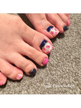 ネイルクルーノーヴル(nail Clou Noble)/ネイビー×ピンク