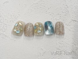 ニュアンス夏ネイル