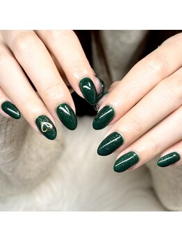 マイオティック ネイル(miotic nail)/グリーンラメワンカラー