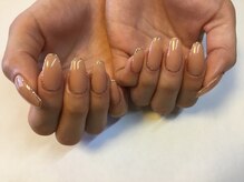ラウト デコレーションアンドネイルサロン(Lauto Decoration&Nail Salon)/ラメ囲みネイル