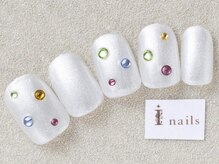 アイネイルズ 三宮店(I nails)/カラフルストーン￥6000