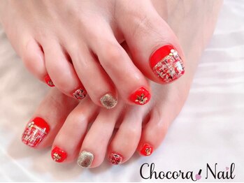 チョコラネイル(Chocora nail)の写真/≪フットネイルデビューにも◎≫シンプル/アートデザイン共に対応可能！足先までキレイなオシャレ女性に♪