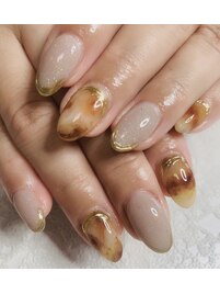 べっ甲ネイル×