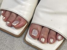 チャーム(charmu.)/ホワイトミラーフットネイル