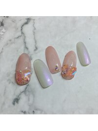 オーロラカラーネイル