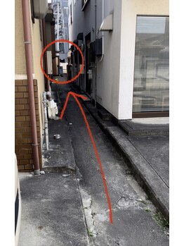 キヨラカ(氣浄華 kiyoraka)/やすらぎの道沿い経路からの到着