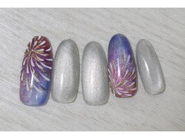 夏・花火ネイル