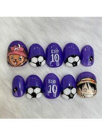 Jリーグとワンピースの痛ネイル