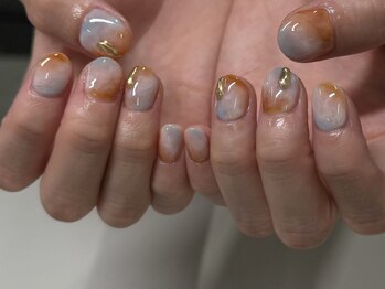 くすみニュアンスネイル