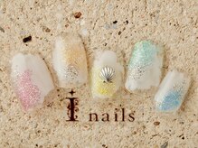 アイネイルズ 町田店(I nails)/塗りかけカラフルラメ6480円