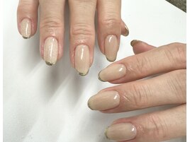 ホワイト×ラメフレンチ