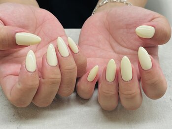 ネイルサロン ドゥ(Nail Salon Doux)/【ほり】イエローワンカラー