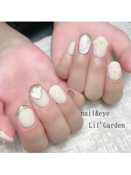リルガーデン 新宿南口(Lil' Garden)/リボン×ニットネイル