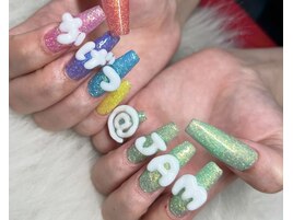 新宿 ひらがなネイル 推しネイル