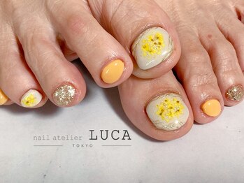 ネイルアトリエルカ(nail atelier LUCA)/W-519 大人可愛いミモザネイル