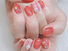 リリー 仙台(Lily)/赤のチェックネイル♪
