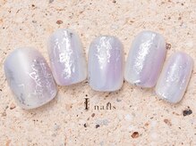 アイネイルズ 町田店(I nails)/紫陽花カラーホイルネイル7480円