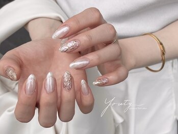 ホワイトミラーネイル