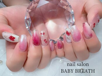 ベイビーブレス(BABY BREATH)/持ち込み☆春ネイル
