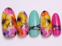 ネイリックス 栄ガスビル(NAILX)/手描きフラワーネイル☆