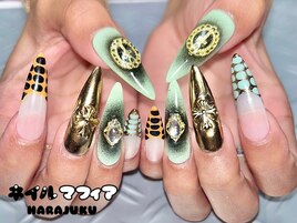 海外ネイル/個性派/長さだし