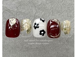 【11月】ボルドー×フラワー