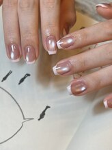 オメカシ アイラッシュアンドアイブロウ(Omekashi eyelash&eyebrow)/ベースあり フレンチネイル