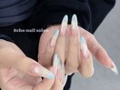 透明感水色ネイル