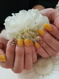 秋イエローにチョコナッツ