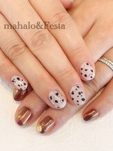 マハロ アンド フェスタ 長野店(mahalo&Festa)/ダルメシアン×ミラーネイル