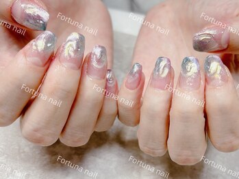 フォルトゥーナ 神田(Fortuna)/梅雨夏ニュアンスネイルデザイン